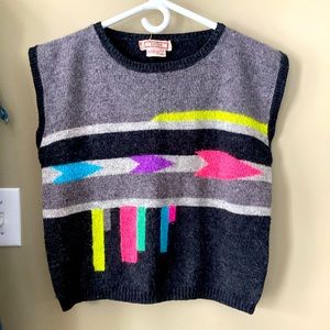 Epic 80s Neon Sweater Vest